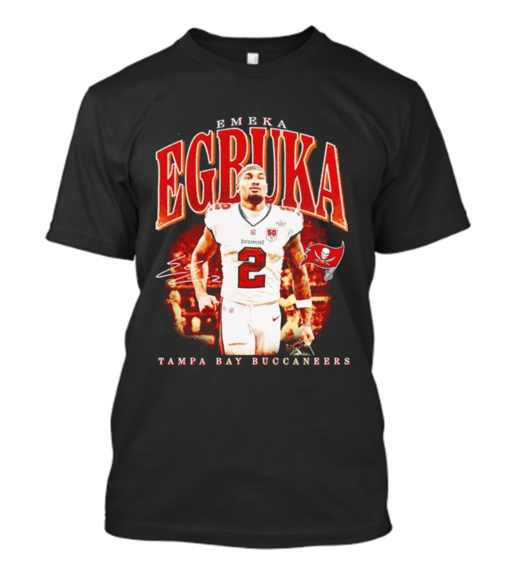 Emeka Egbuka Tampa Bay Buccaneers Egbuka 2 Football Player T-Shirt