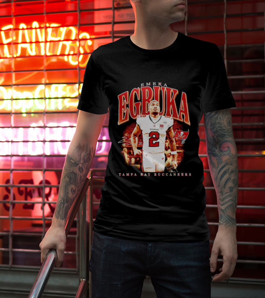 Emeka Egbuka Tampa Bay Buccaneers Egbuka 2 Football Player T-Shirt