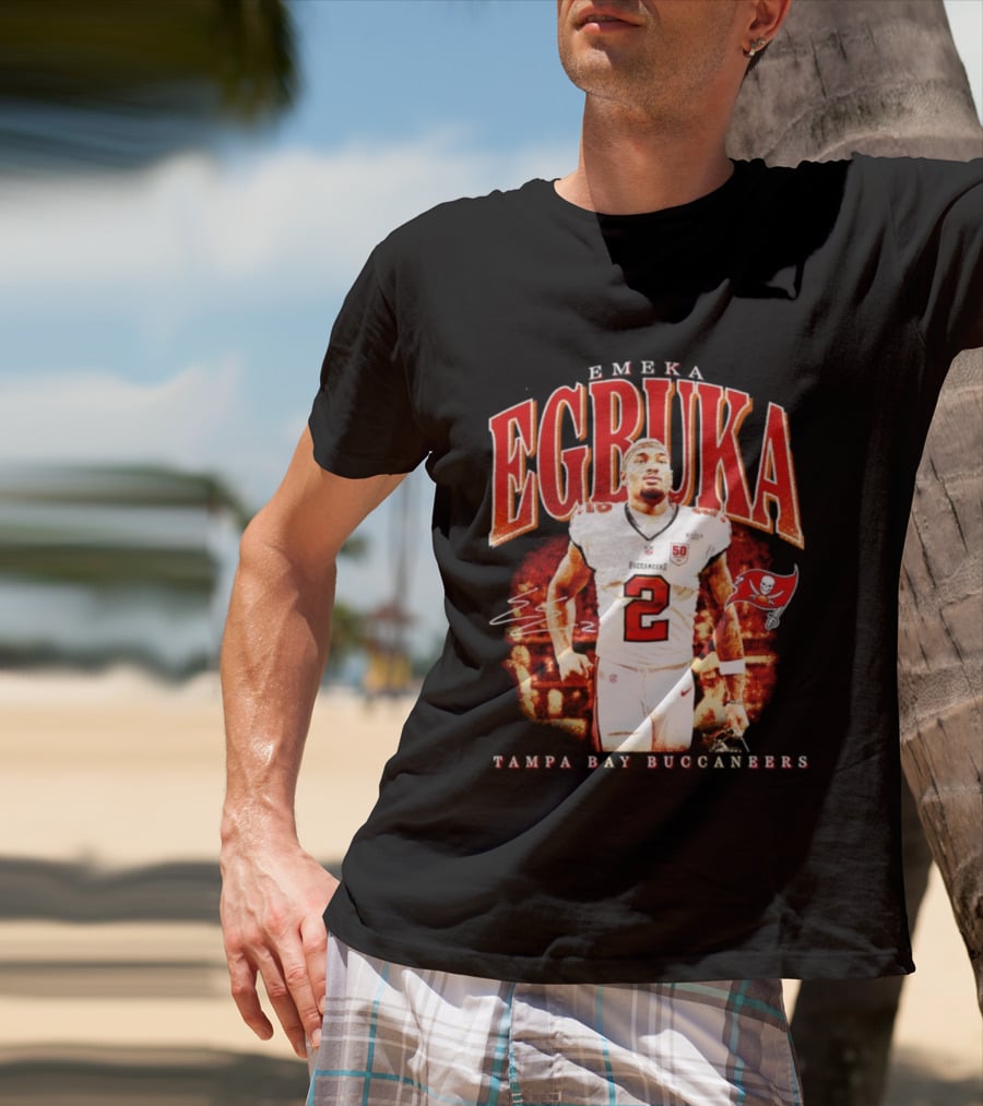 Emeka Egbuka Tampa Bay Buccaneers Egbuka 2 Football Player T-Shirt