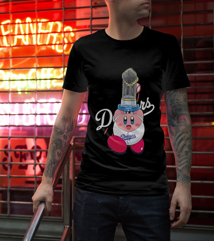 Kirby Dodgers Trophy World Series Champions MLB 2025 T-Shirt