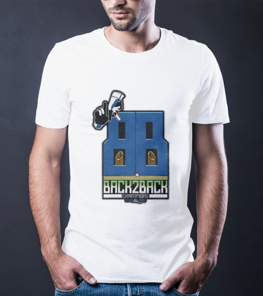 Back 2 Back Champions 2024 2025 MLB World Series Athlete Dodgers T-Shirt