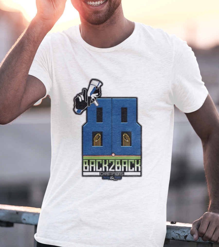 Back 2 Back Champions 2024 2025 MLB World Series Athlete Dodgers T-Shirt