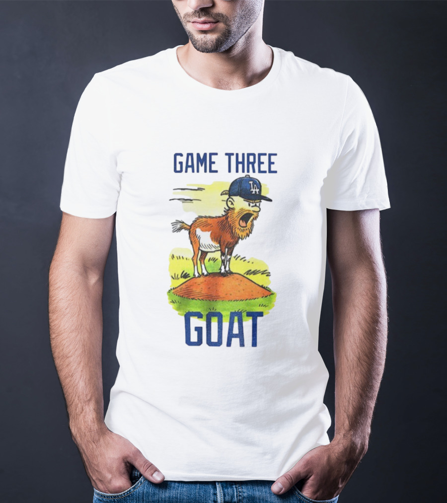 Game Three Goat Los Angeles Dodgers MLB Baseball World Series 2025 T-Shirt