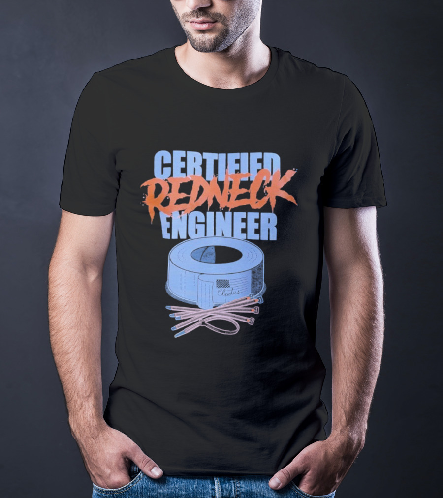 Certified Redneck Engineer Cleetus McFarland Duct Tape Wiring T-Shirt