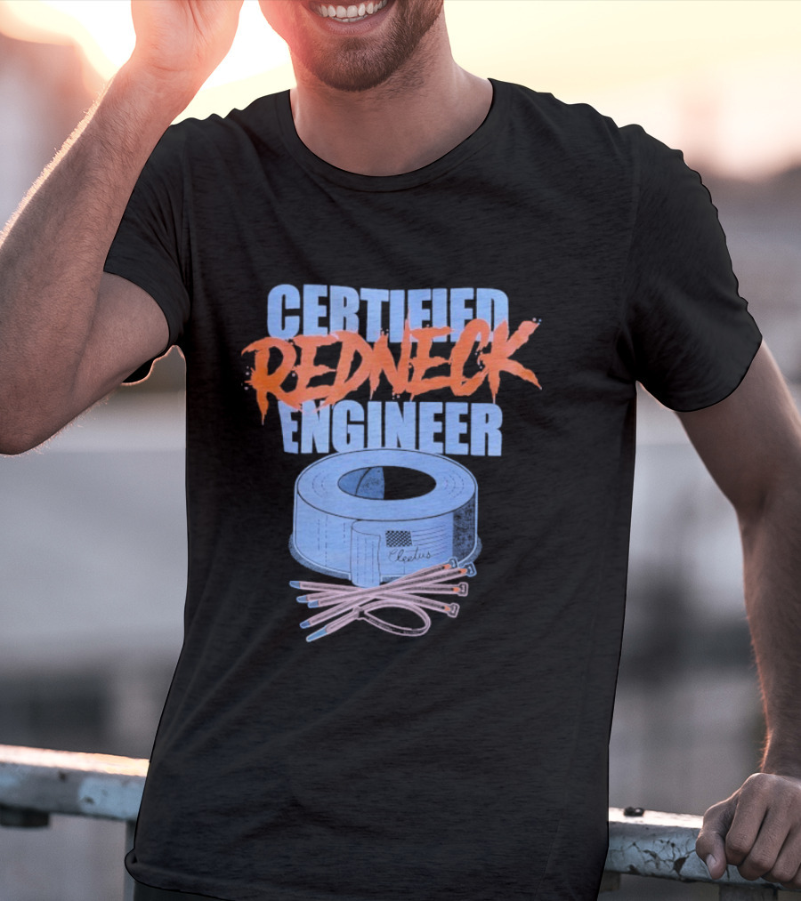Certified Redneck Engineer Cleetus McFarland Duct Tape Wiring T-Shirt