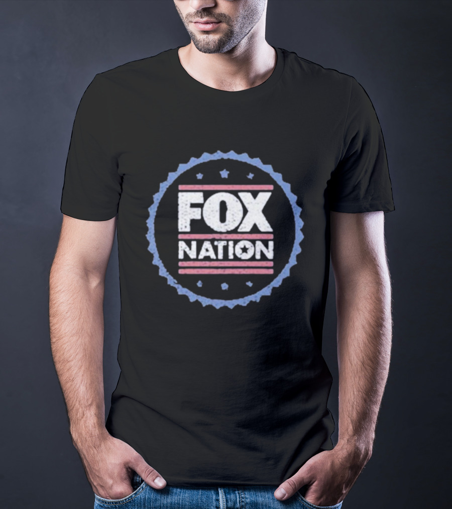 FOX Nation Badge Stars And Stripes Emblem T-Shirt