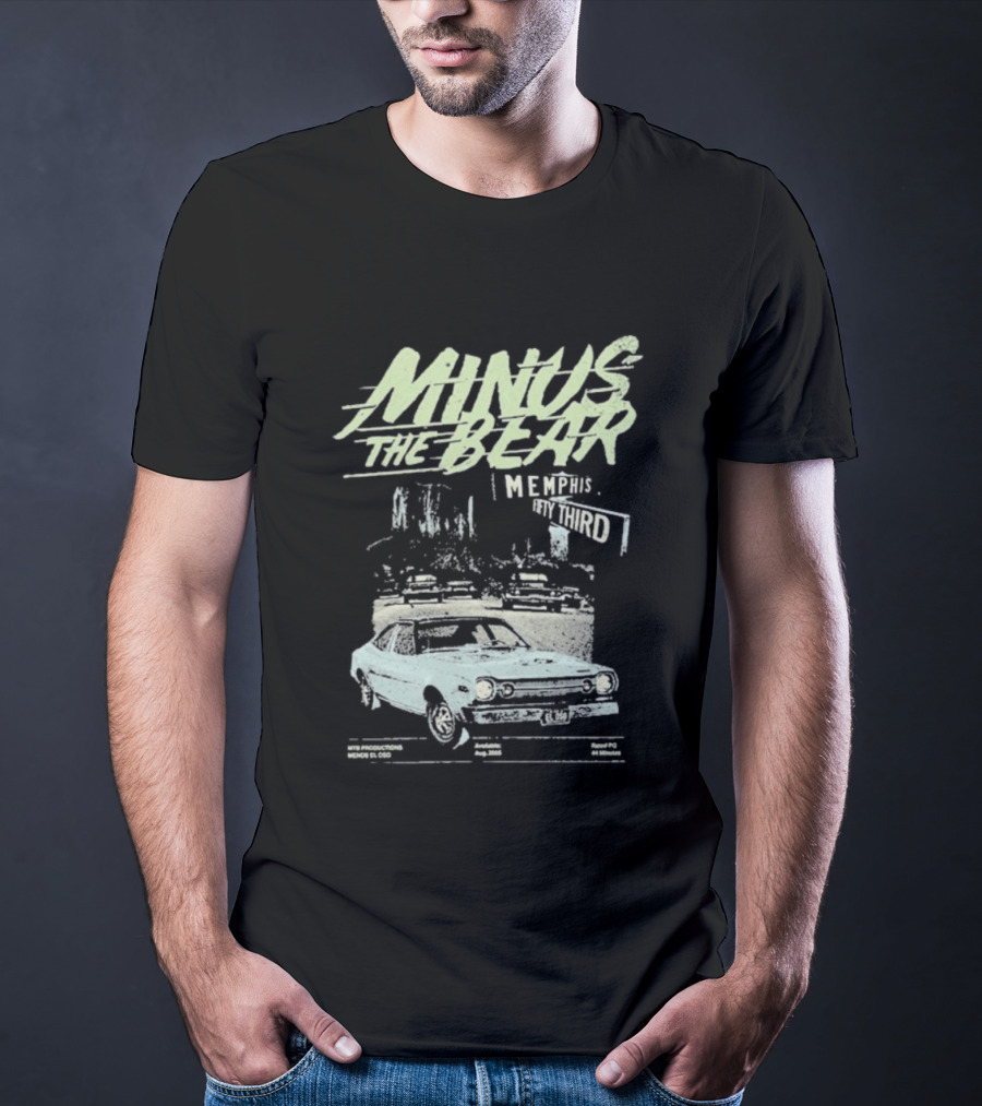 Minus The Bear Memphis & 53rd Vintage Car Illustration T-Shirt