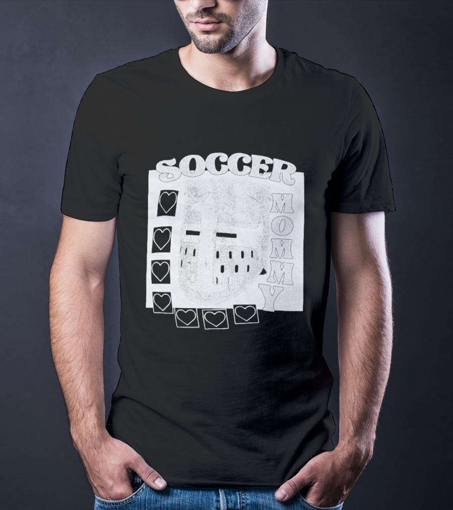 Soccer Mommy Shield Hearts And Helmet T-Shirt