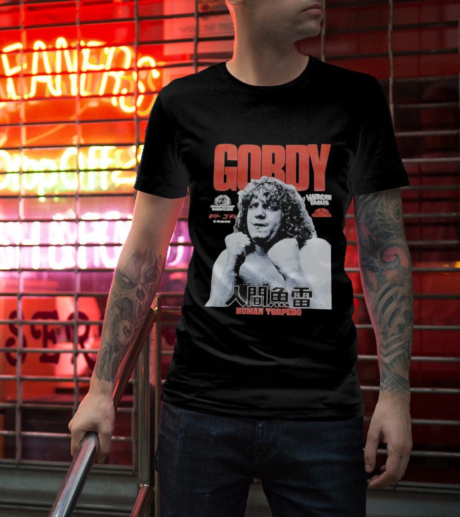 Gordy Human Torpedo Terry Championship Wrestling Hardcore Legend T-Shirt
