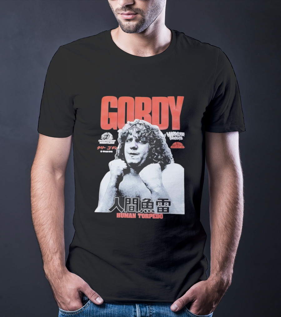 Gordy Human Torpedo Terry Championship Wrestling Hardcore Legend T-Shirt