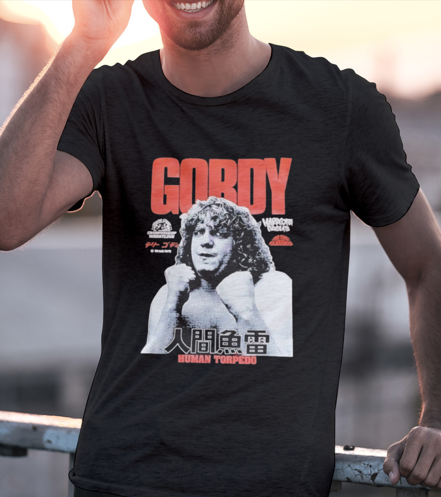 Gordy Human Torpedo Terry Championship Wrestling Hardcore Legend T-Shirt