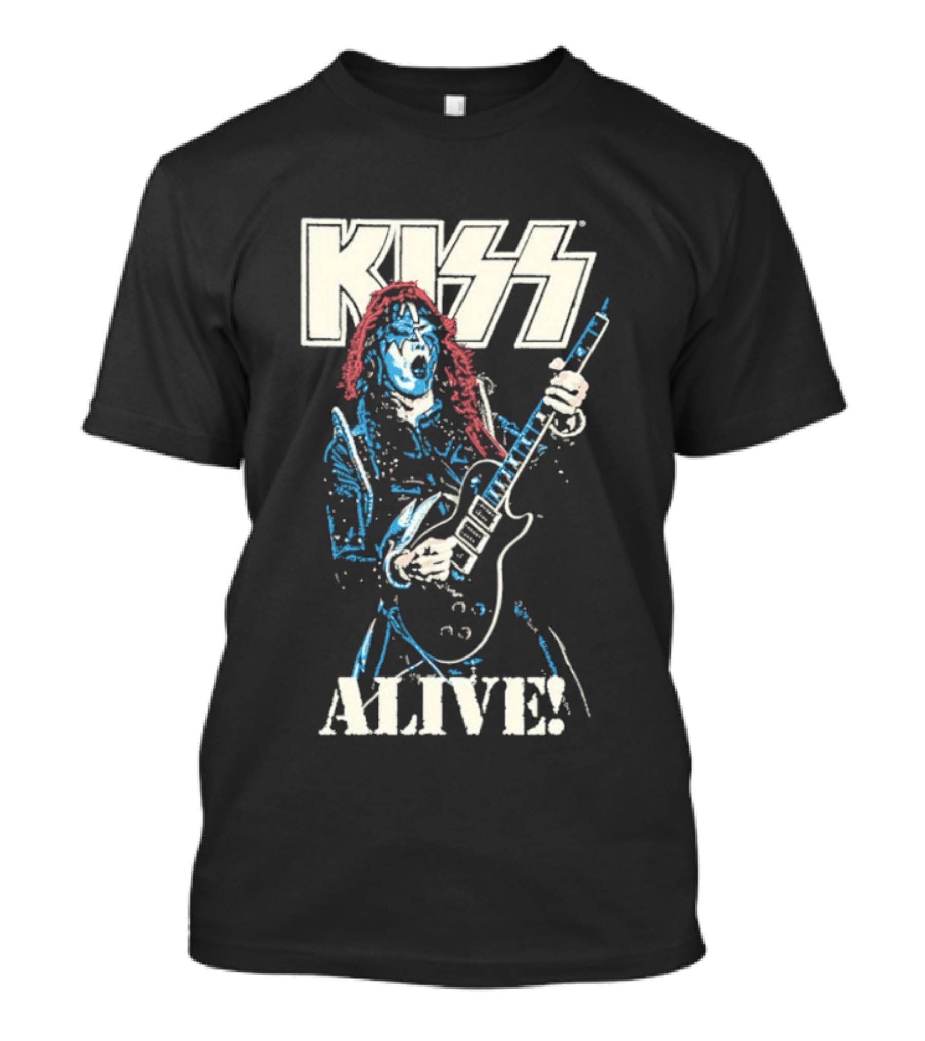KISS Alive Spaceman Guitarist Retro Style T-Shirt