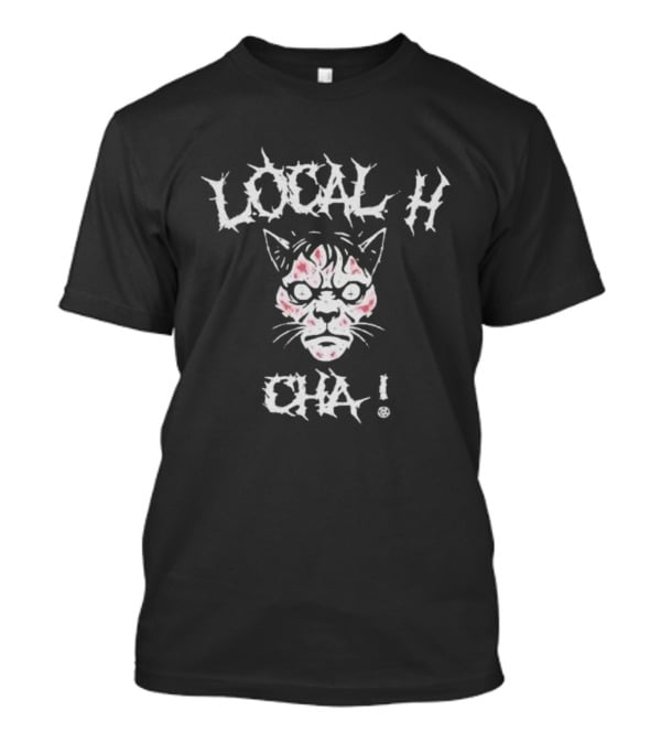 LOCAL H CHA Cat Face Design T-Shirt
