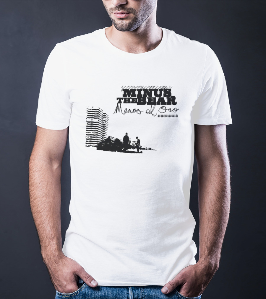 Minus The Bear Menos El Oso Skyline Urban Scene T-Shirt
