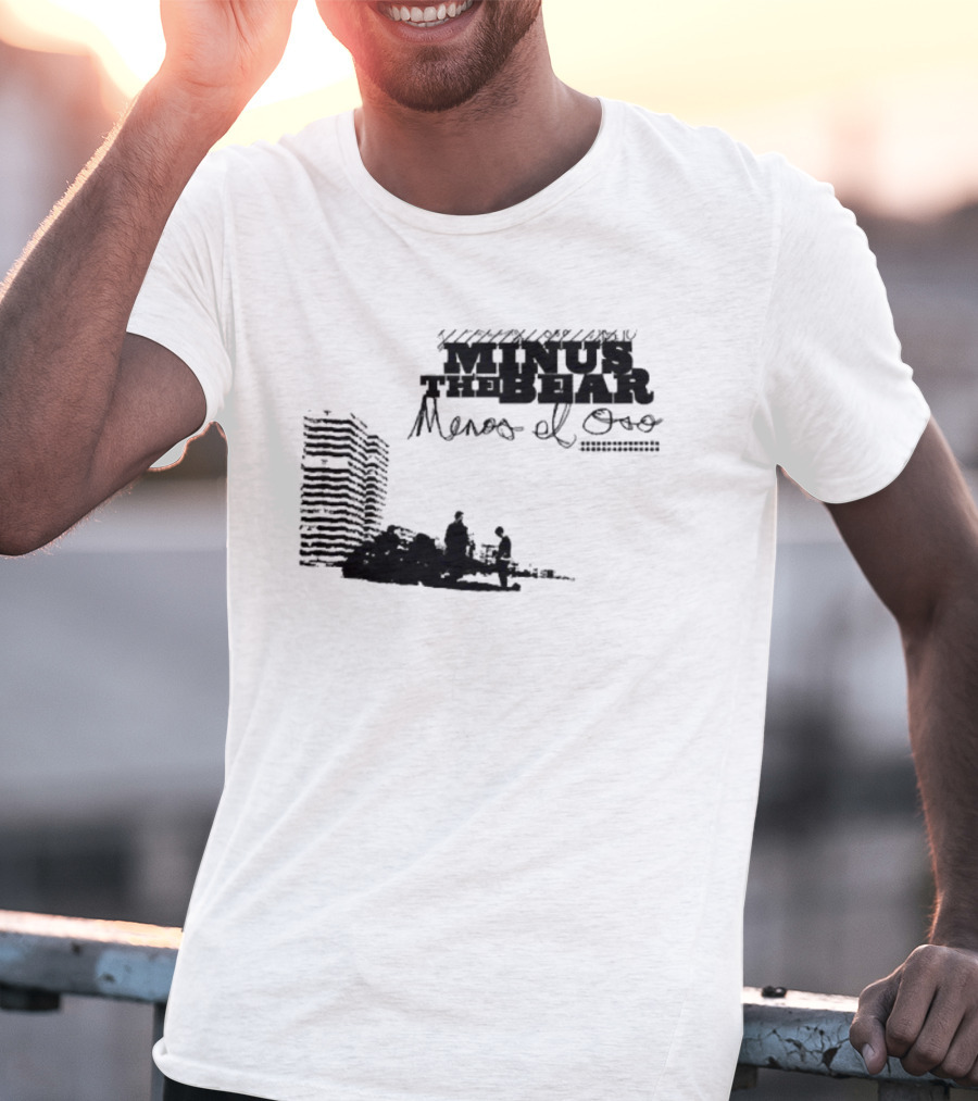 Minus The Bear Menos El Oso Skyline Urban Scene T-Shirt
