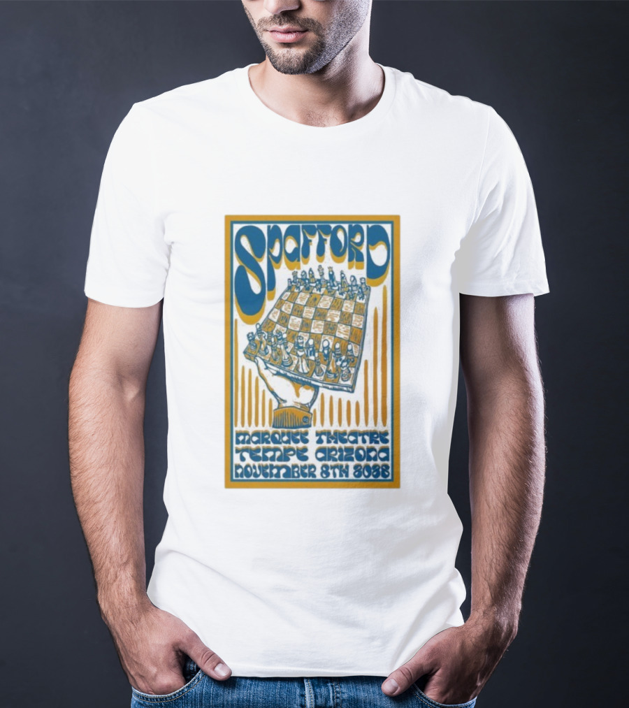 Spafford Marquee Theatre Tempe Arizona November 8th 2025 Chessboard Art T-Shirt