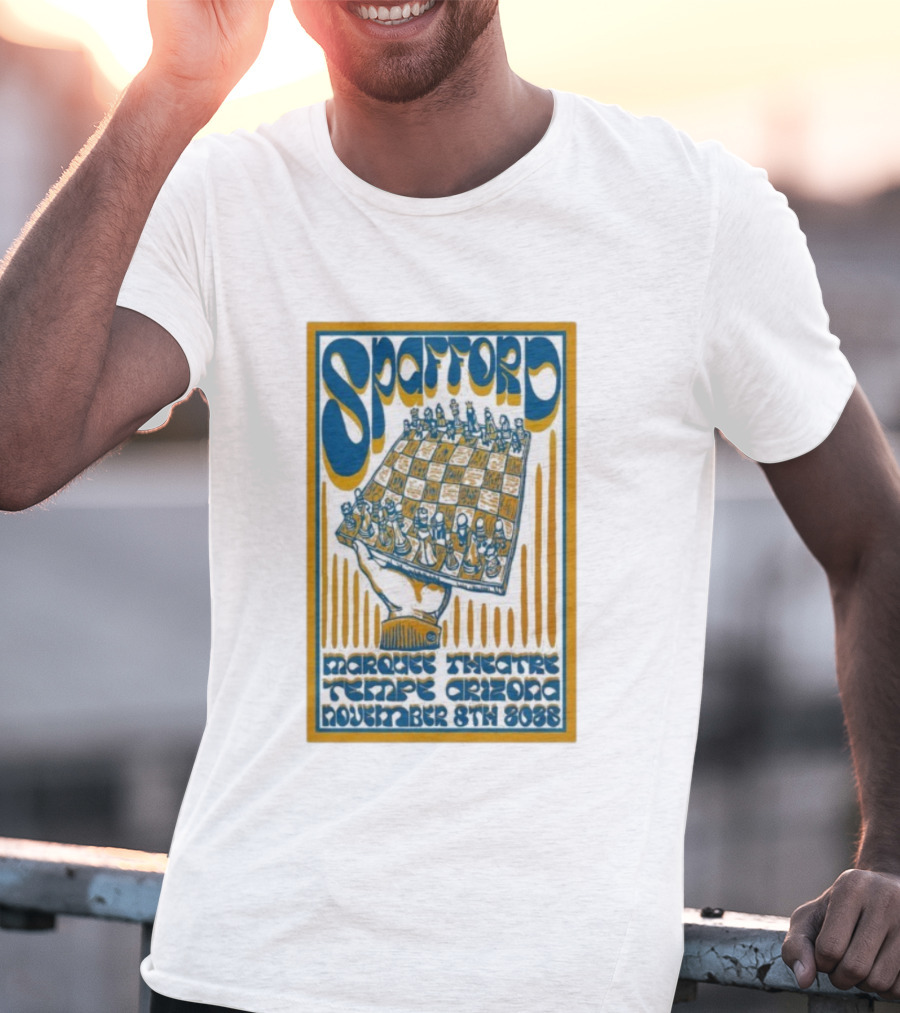 Spafford Marquee Theatre Tempe Arizona November 8th 2025 Chessboard Art T-Shirt