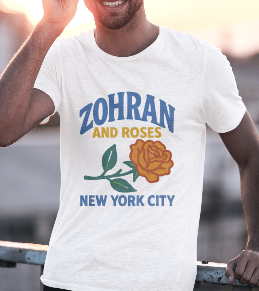 Zohran And Roses New York City Roti And Roses Mayor Mamdani T-Shirt