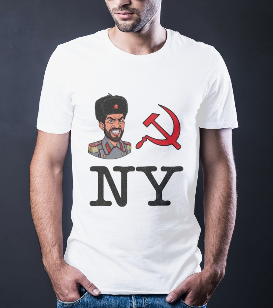 NY Communist Party Zohran Mamdani Imagery With Hammer And Sickle T-Shirt