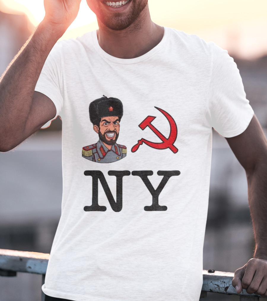 NY Communist Party Zohran Mamdani Imagery With Hammer And Sickle T-Shirt