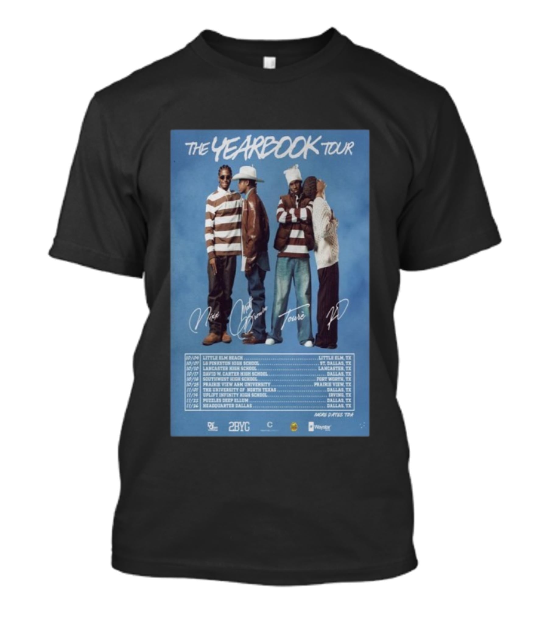 The Yearbook Tour 2025 2BYG Little Elm Dallas Texas High Schools T-Shirt