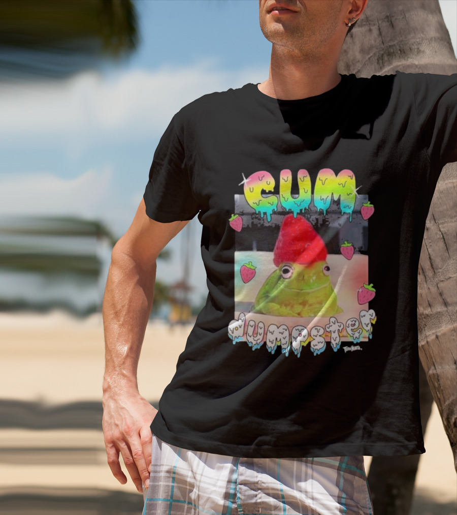Cum Dumpster Frog Strawberry Hat Kawaii Aesthetic T-Shirt
