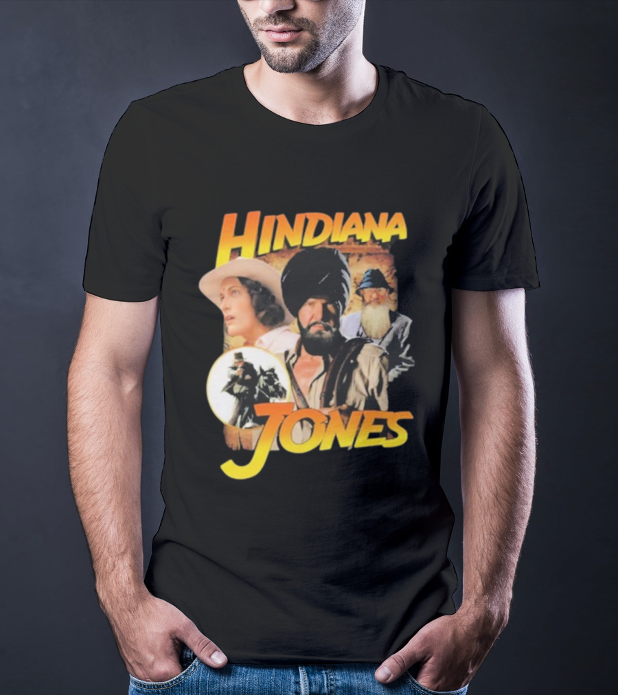 Hindiana Jones Adventure Turban Fedora Characters Indiana Jones Movie Theme T-Shirt