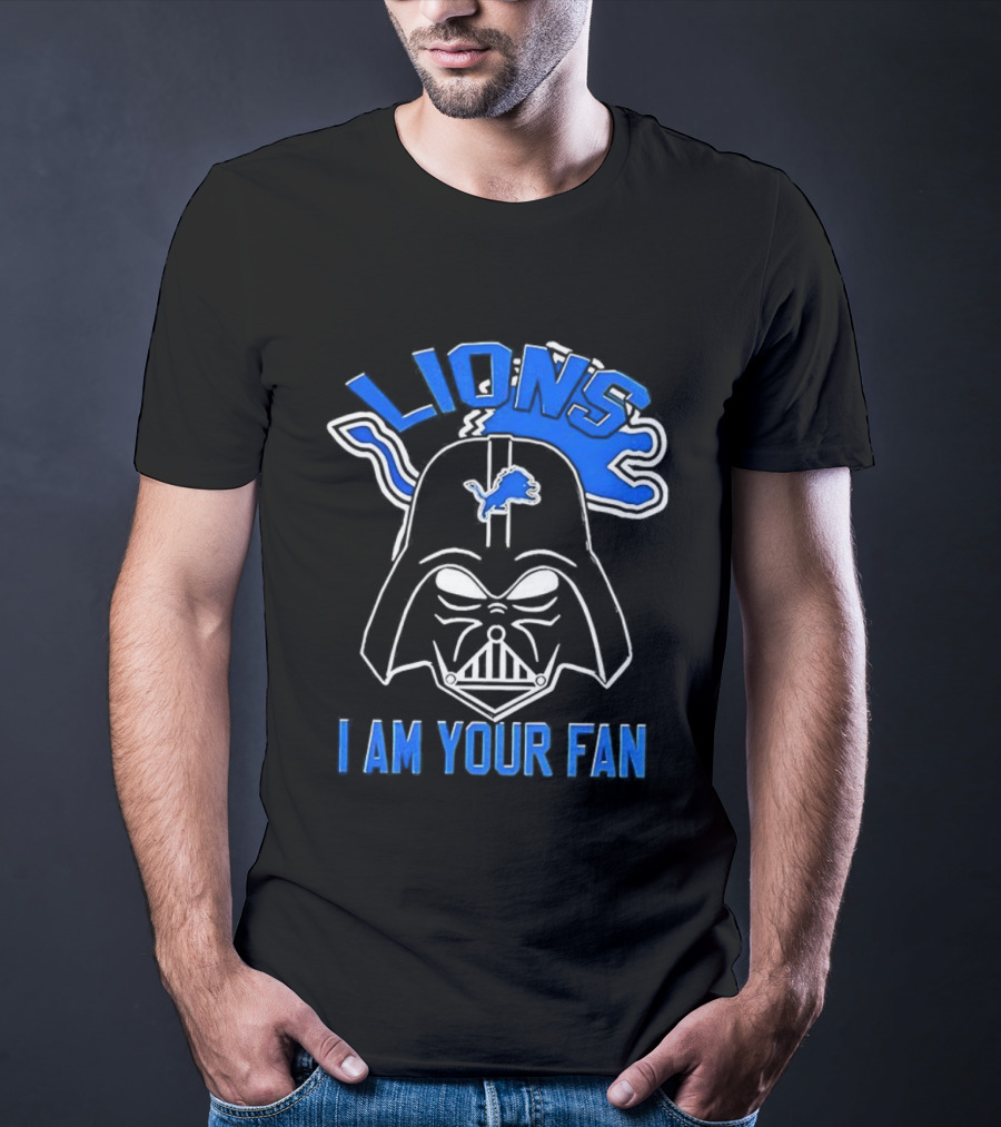 Detroit Lions Darth Vader I Am Your Fan Star Wars Collaboration T-Shirt