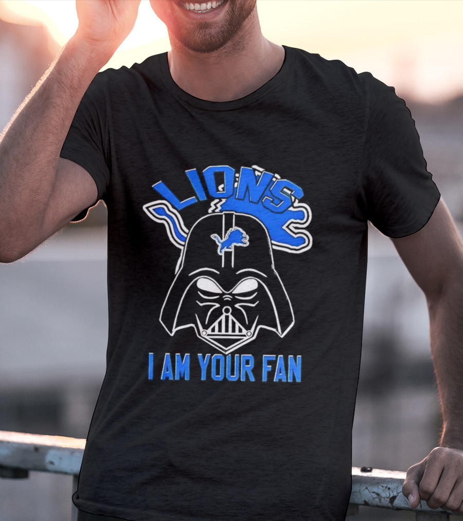 Detroit Lions Darth Vader I Am Your Fan Star Wars Collaboration T-Shirt