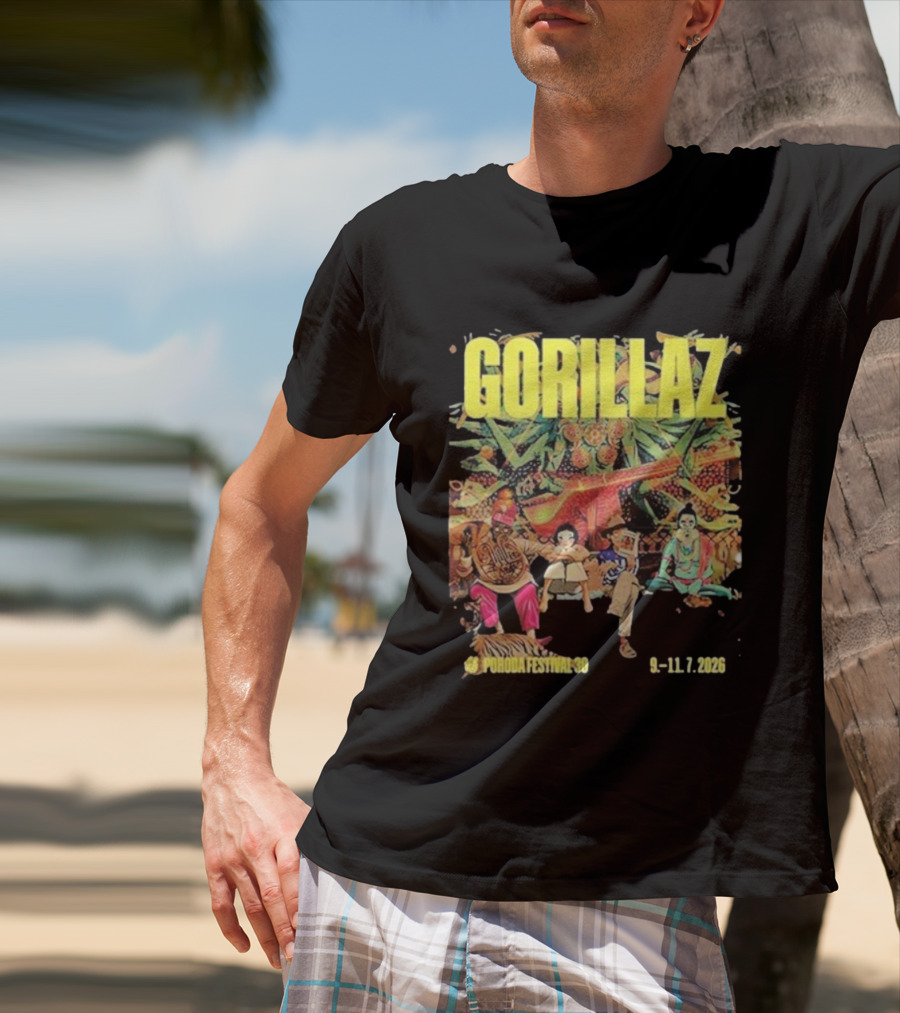 Gorillaz Pohoda Festival July 9-11 2026 Vibrant Music Artistry T-Shirt