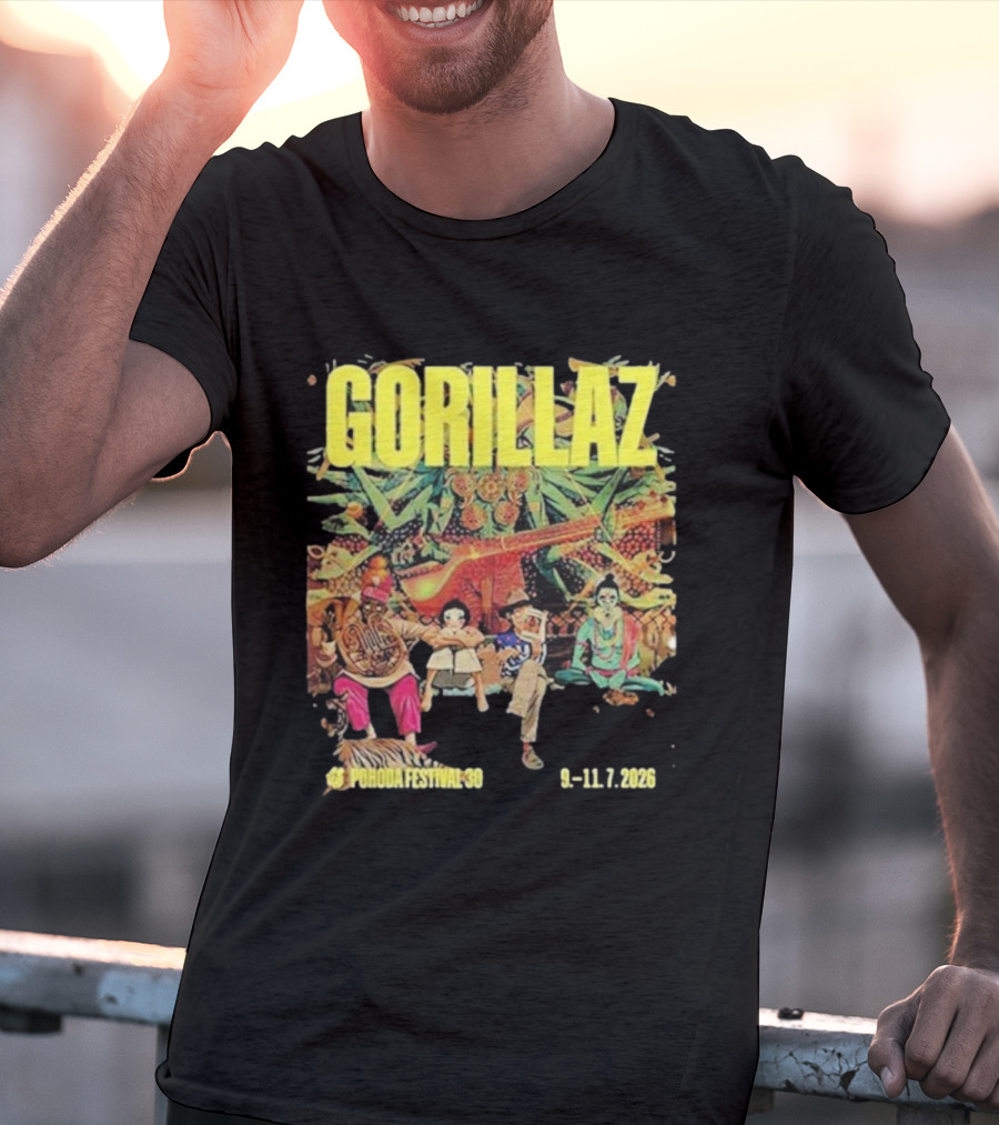 Gorillaz Pohoda Festival July 9-11 2026 Vibrant Music Artistry T-Shirt