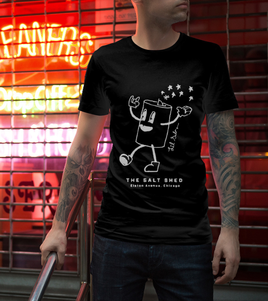 Lil’ Salty Cartoon The Salt Shed Elston Avenue Chicago T-Shirt