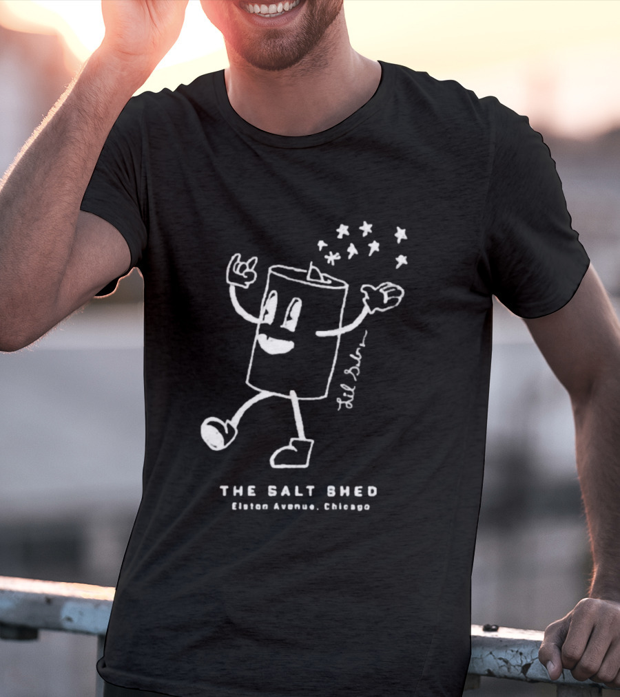 Lil’ Salty Cartoon The Salt Shed Elston Avenue Chicago T-Shirt