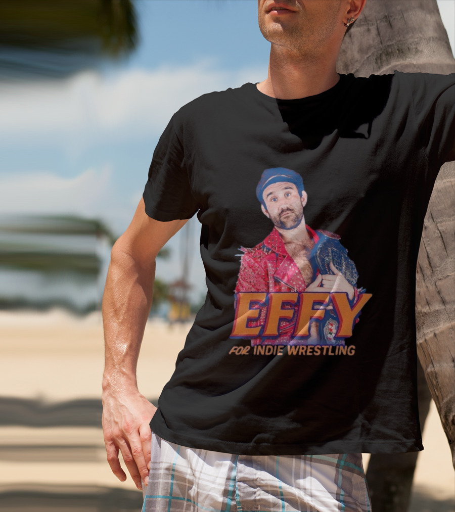 Effy Indie Wrestling Champion Red Jacket Photo T-Shirt