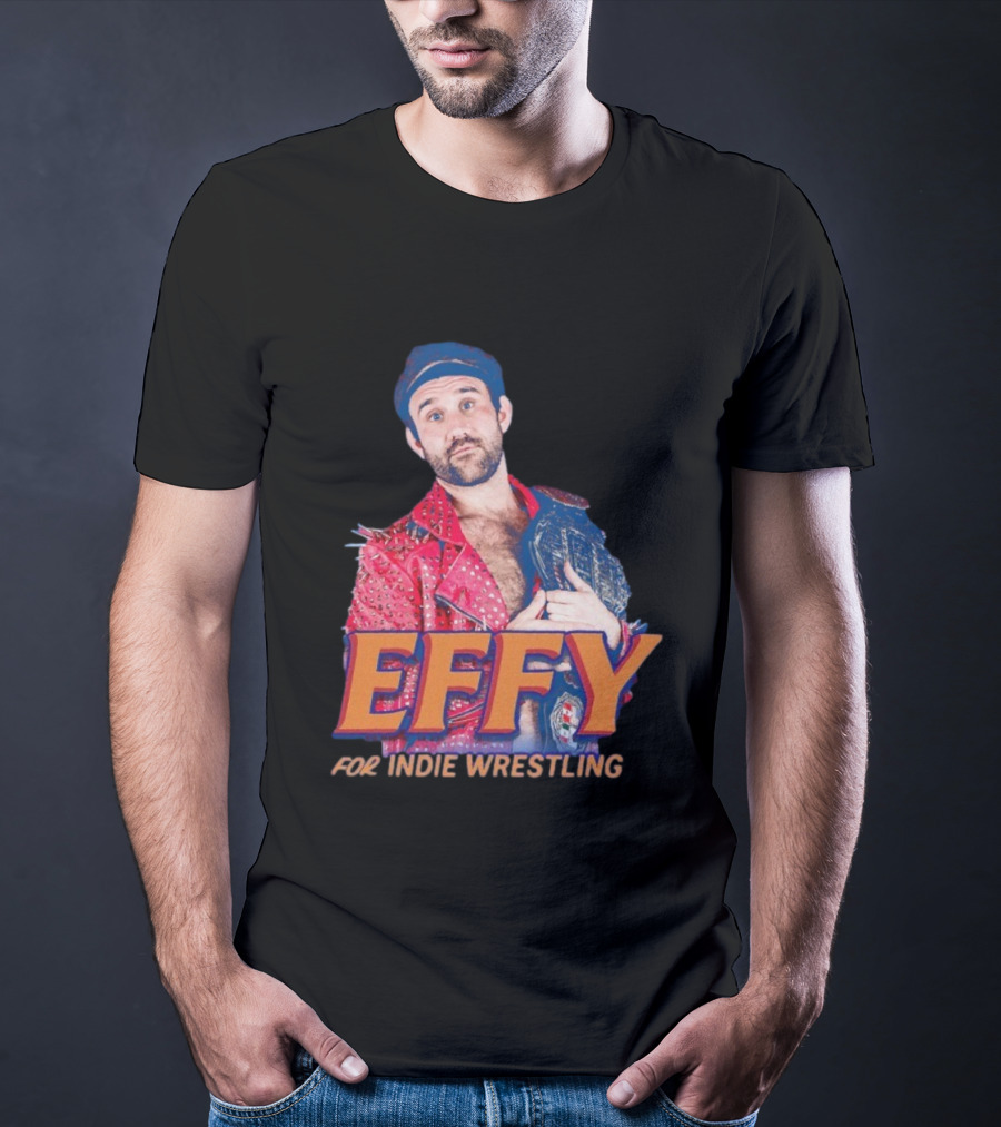 Effy Indie Wrestling Champion Red Jacket Photo T-Shirt