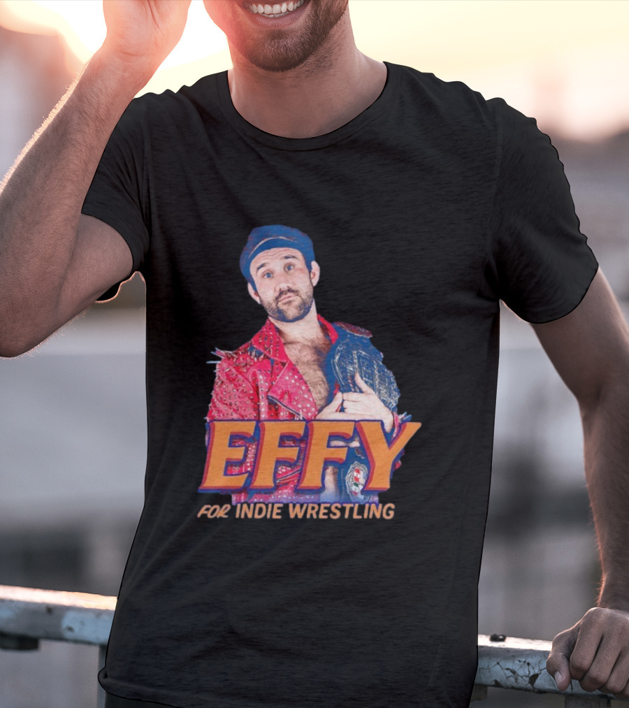 Effy Indie Wrestling Champion Red Jacket Photo T-Shirt