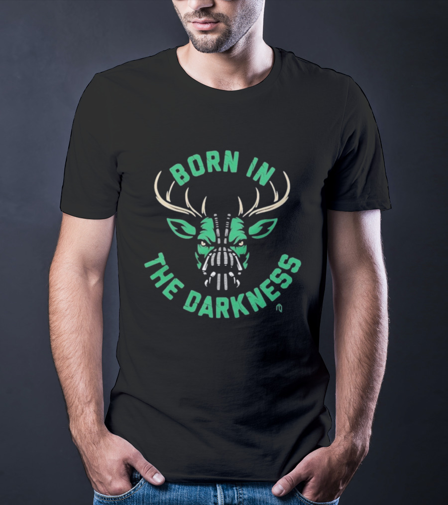Milwaukee Bucks Born In The Darkness Deer Face Mask T-Shirt