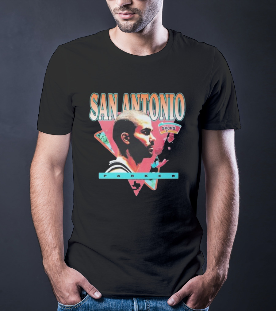 San Antonio Spurs Parker Vintage Basketball Style T-Shirt
