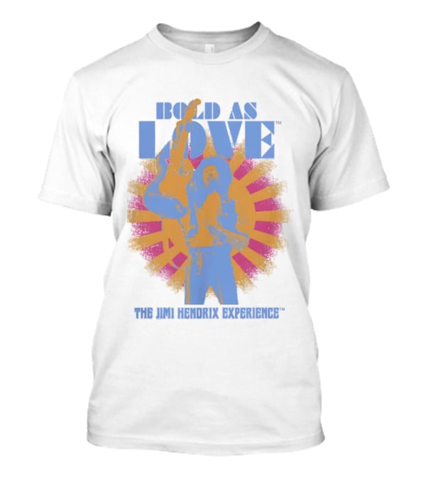 Bold As Love The Jimi Hendrix Experience Psychedelic Sunburst Guitar Art T-Shirt