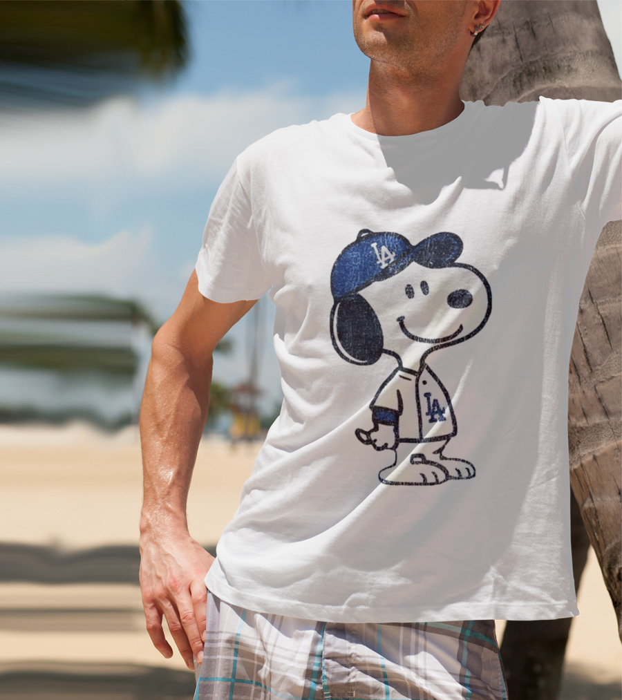 Snoopy Los Angeles Dodgers MLB Baseball Player World Series 2025 T-Shirt