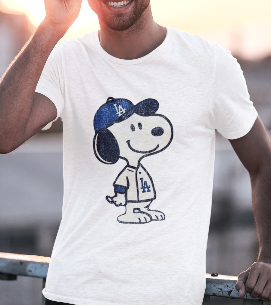 Snoopy Los Angeles Dodgers MLB Baseball Player World Series 2025 T-Shirt
