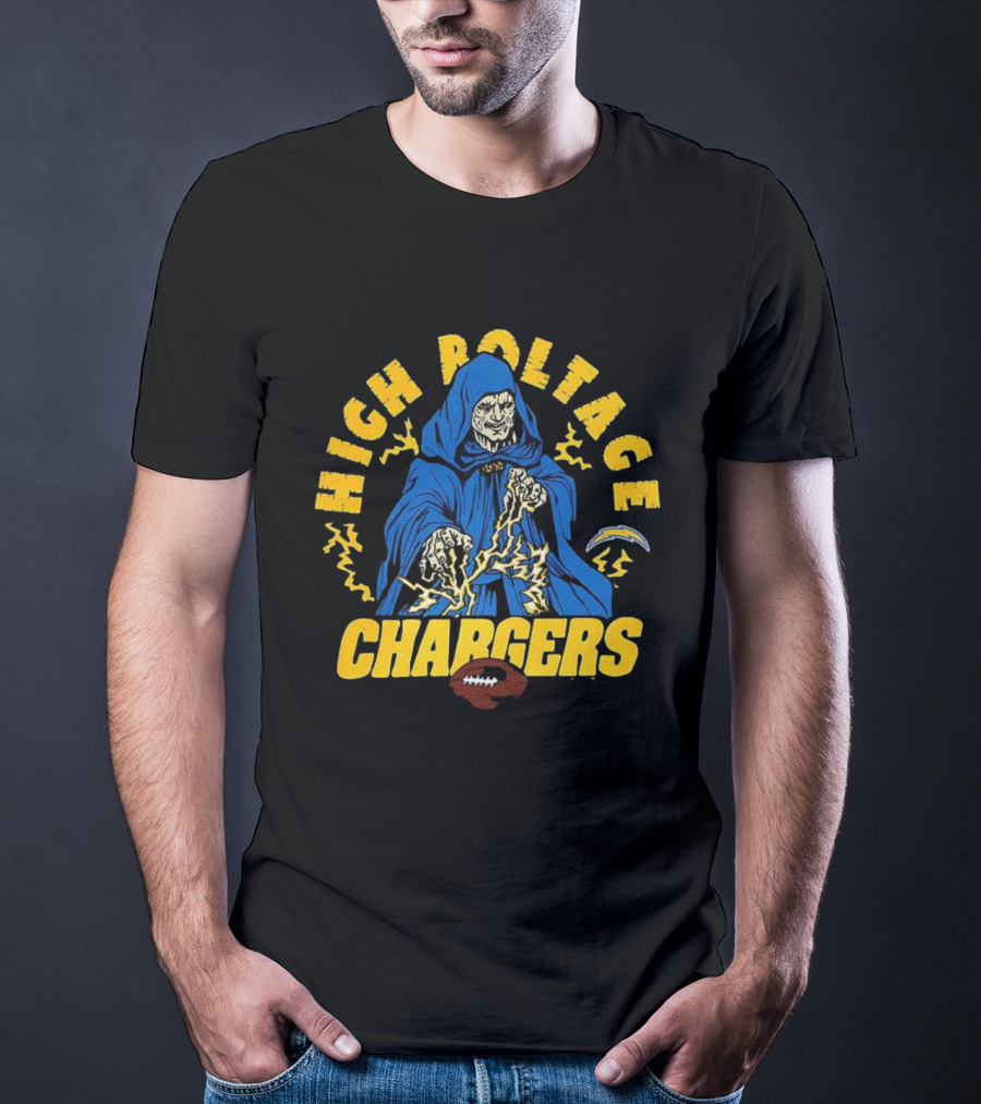 Los Angeles Chargers High Roltage Darth Sidious NFL Star Wars Collaboration T-Shirt