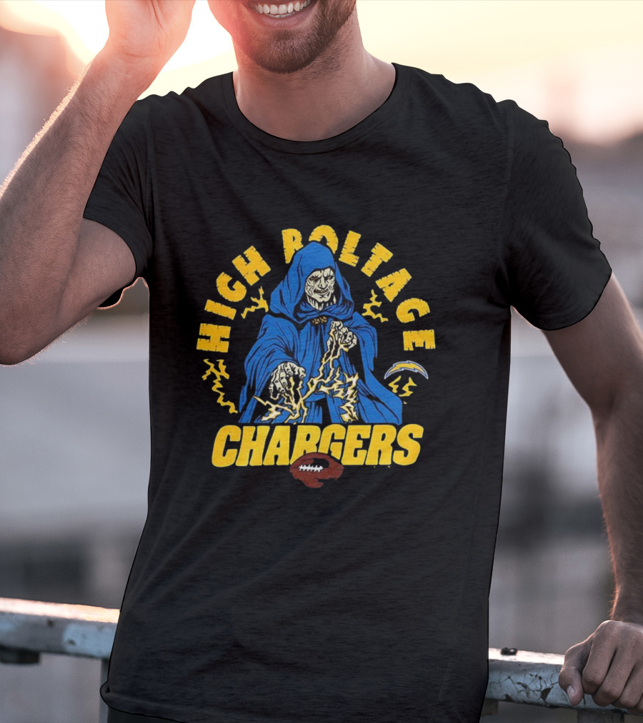 Los Angeles Chargers High Roltage Darth Sidious NFL Star Wars Collaboration T-Shirt