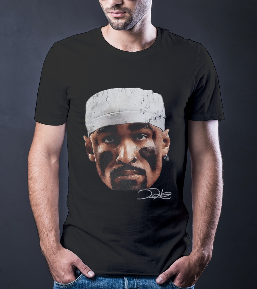 Jalen Hurts Philadelphia Eagles Big Head Signature Vintage Football T-Shirt