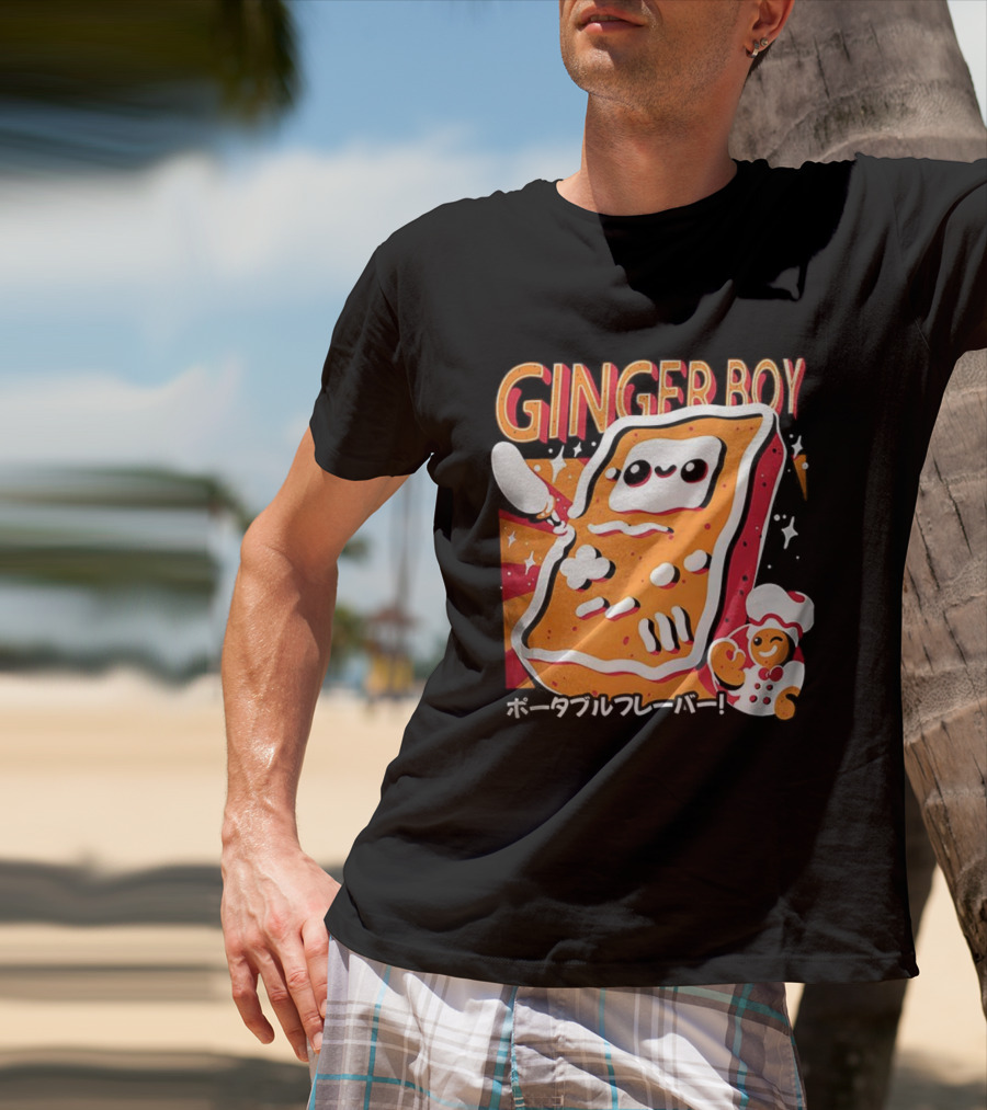 GingerBoy Gingerbread Handheld Game Console Christmas Portable Flavor Chef T-Shirt