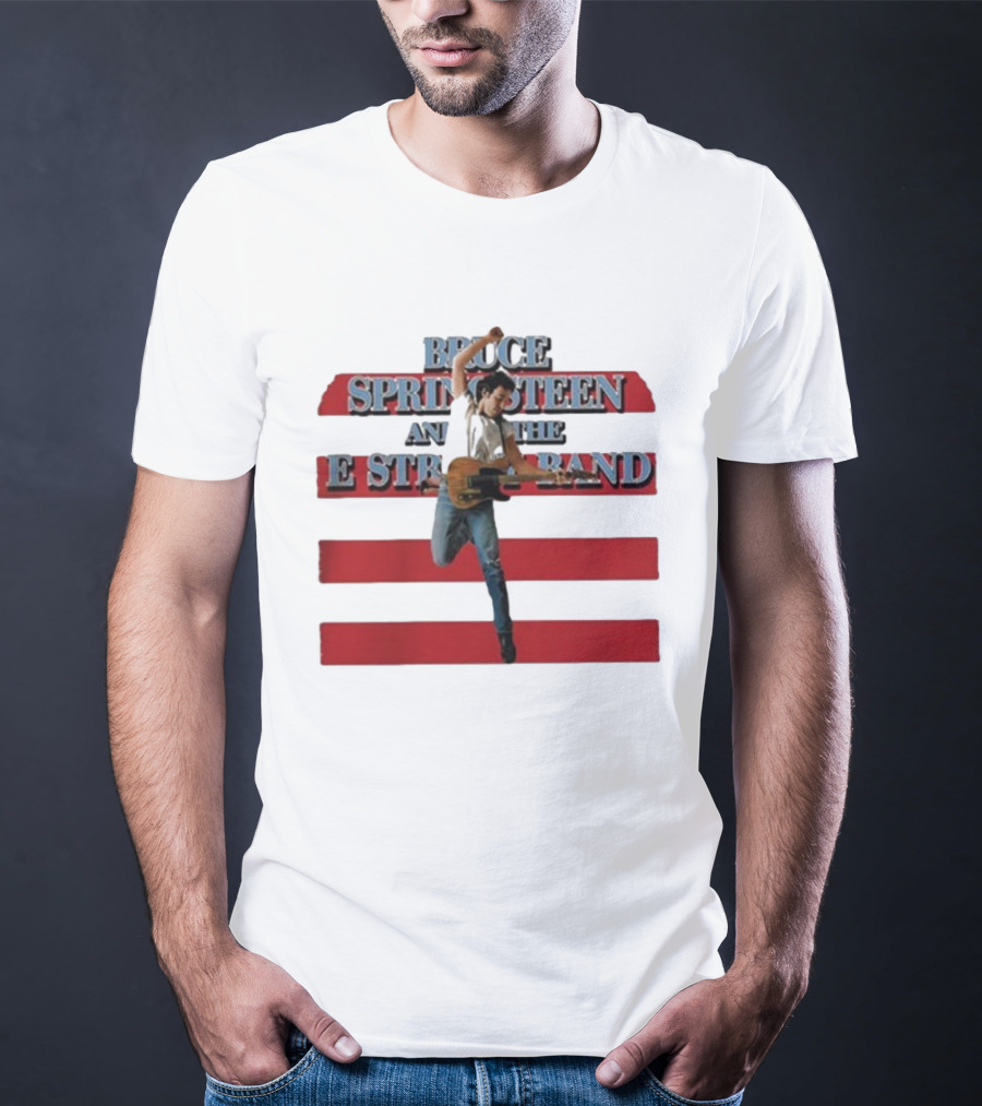 Bruce Springsteen And The E Street Band Born In The U.S.A. Tour 1984-85 Guitar T-Shirt