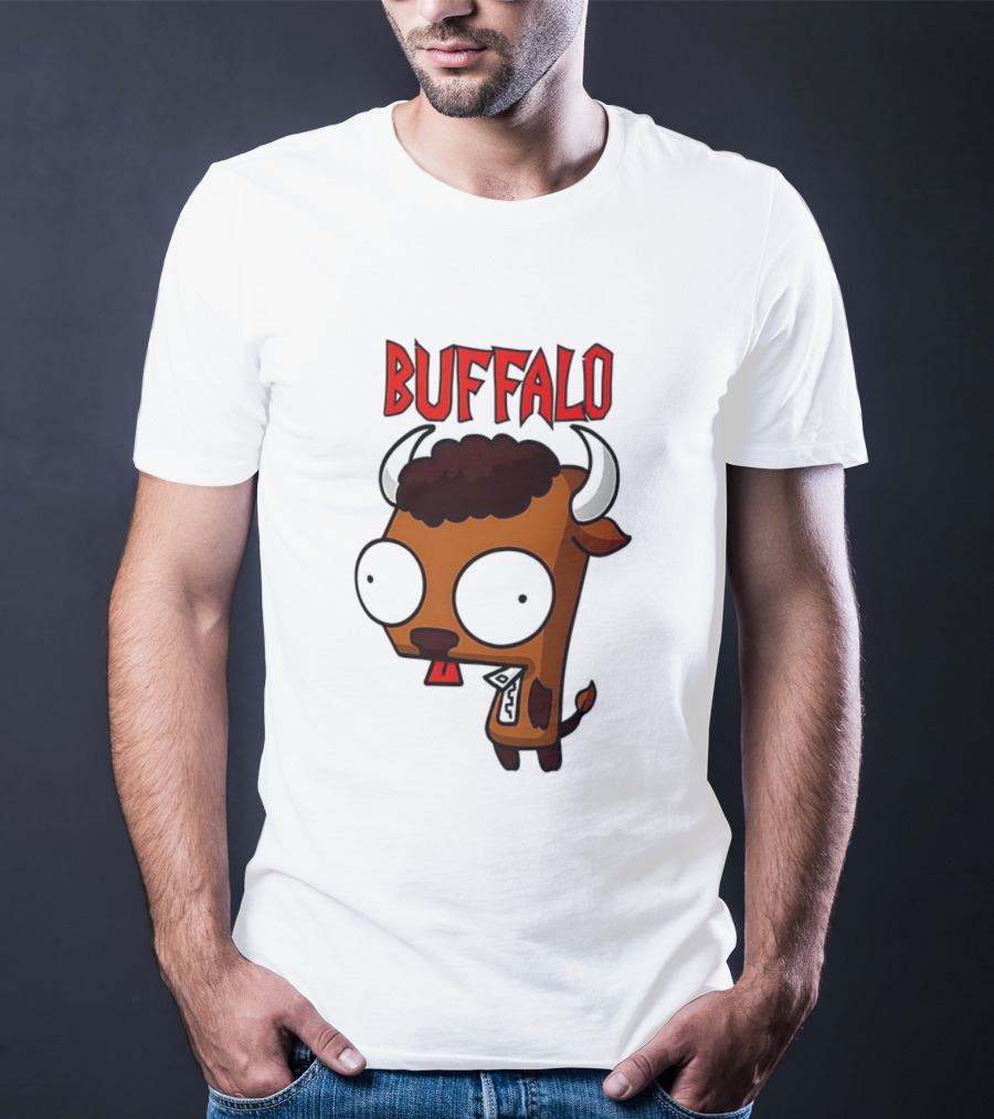 Buffalo Character With Horns And Big Eyes T-Shirt