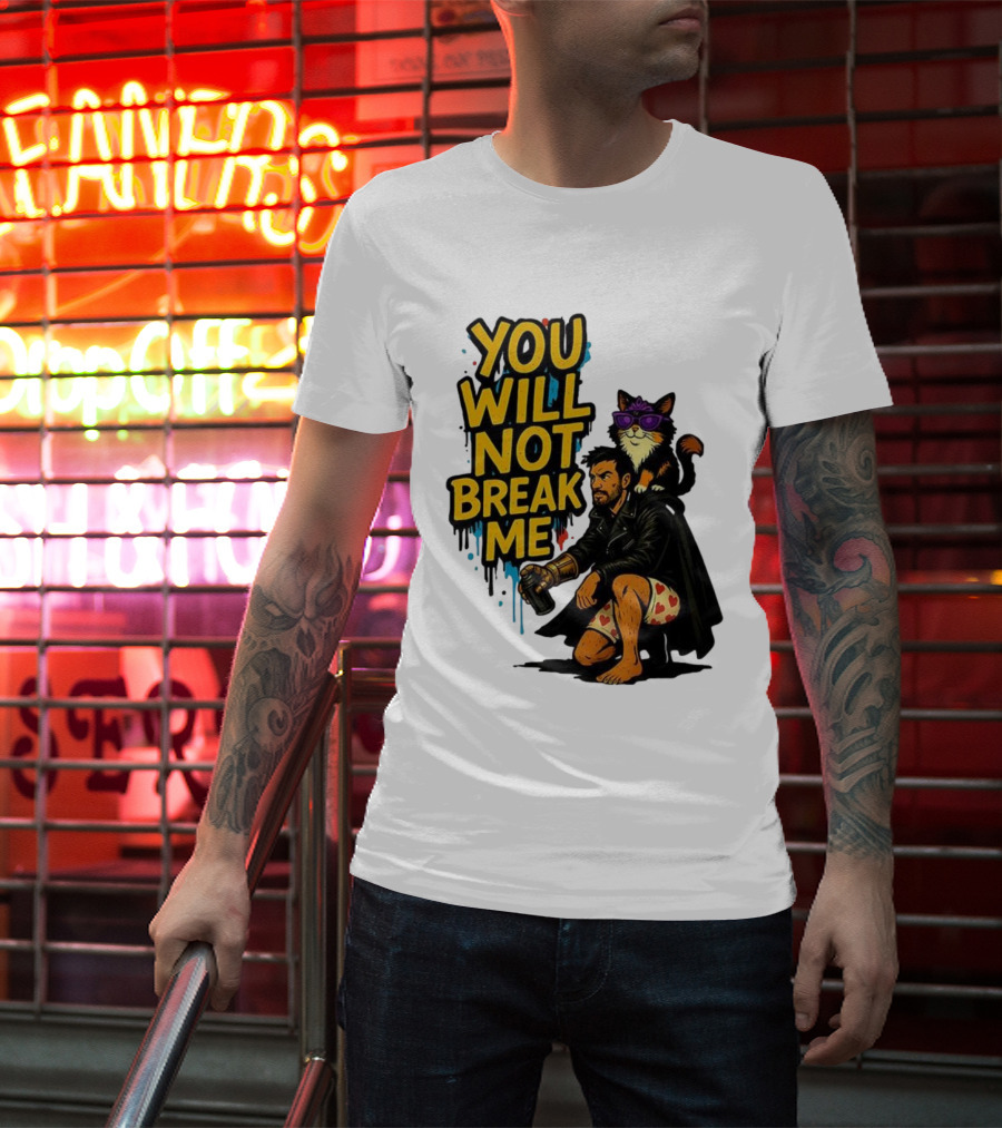 Dungeon Crawler Carl You Will Not Break Me Donut Cat Graffiti Style T-Shirt