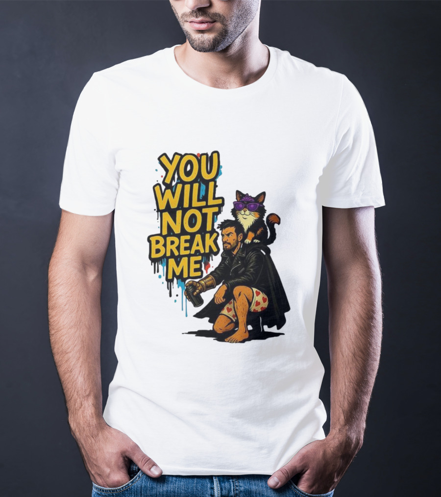 Dungeon Crawler Carl You Will Not Break Me Donut Cat Graffiti Style T-Shirt
