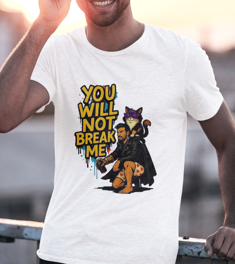 Dungeon Crawler Carl You Will Not Break Me Donut Cat Graffiti Style T-Shirt